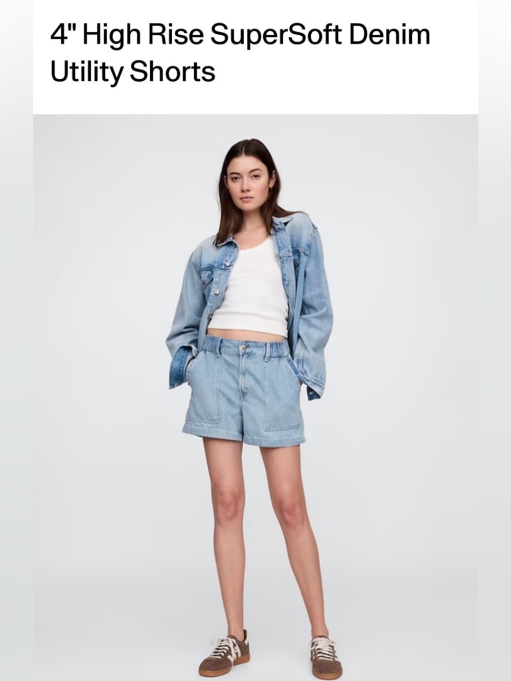 4in High Rise Denim Shorts NWT
